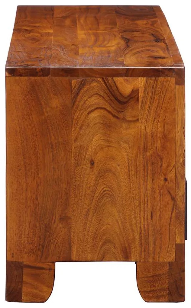 Móvel de TV multicor 110x30x40 cm madeira de acácia maciça