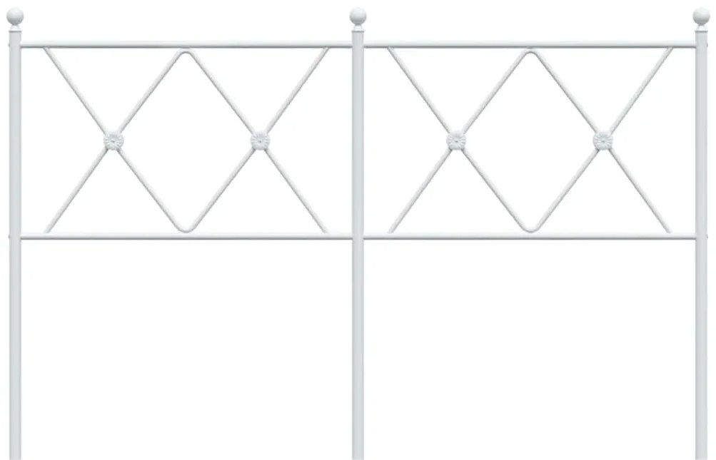 Cabeceira de cama 140 cm metal branco