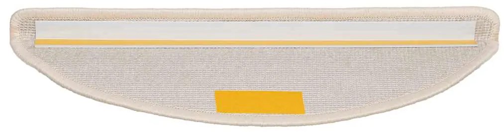 Tapetes de escada 30 pcs 56x17x3 cm branco