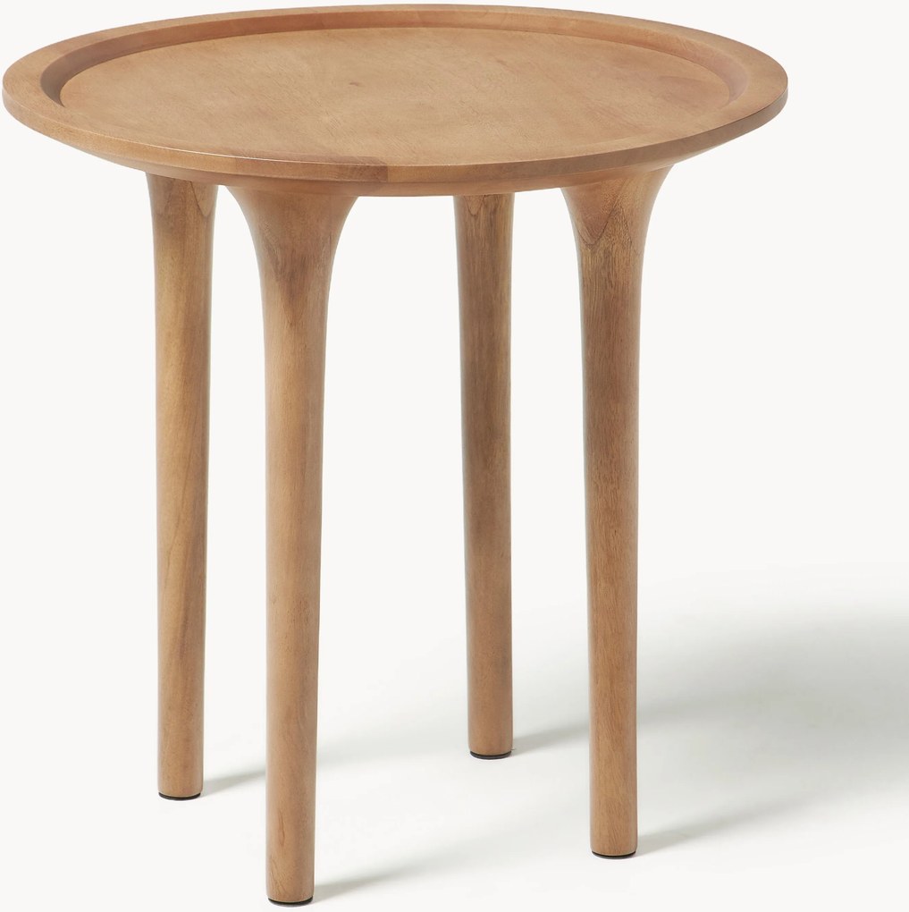 Mesa de apoio redonda em madeira de mangueira Jeani