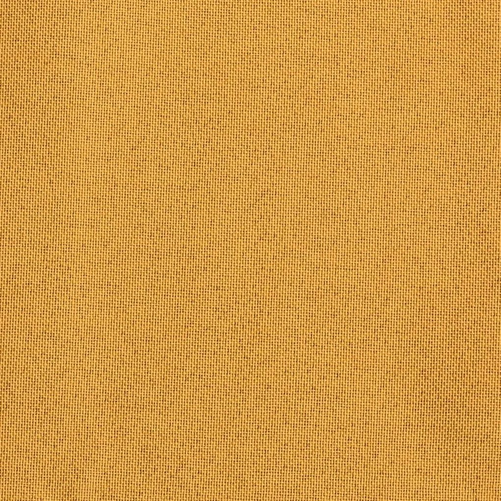 Cortinas opacas aspeto linho c/ ilhós 2 pcs 140x175 cm amarelo