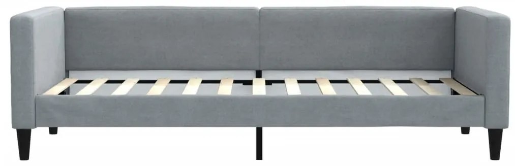 Sofá-cama com colchão 80x200 cm tecido cinzento-claro