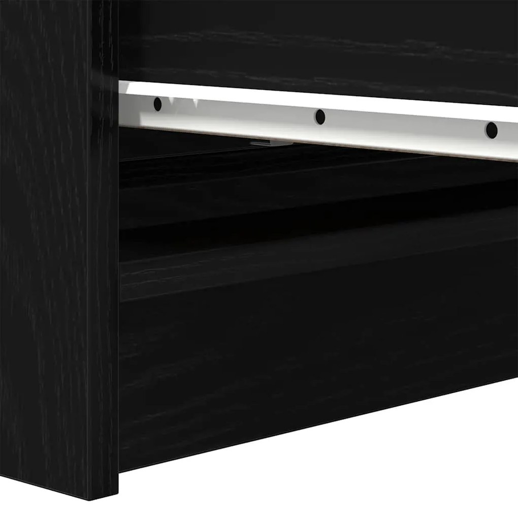 Aparador 80x35x99 cm derivados de madeira carvalho preto