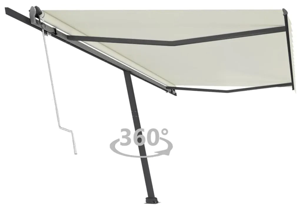 vidaXL Toldo automático independente 500x300 cm cor creme