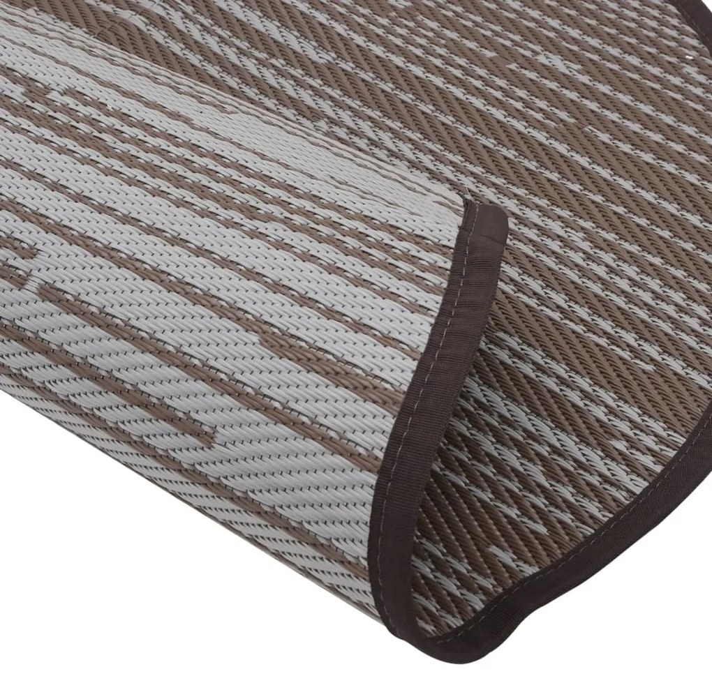 Tapete de exterior Ø160 cm ARAKIL PP castanho