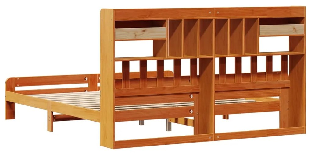 Cama com estante sem colchão 180x200 cm pinho maciço