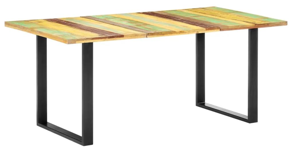 Mesa de jantar 180x90x76 cm madeira recuperada maciça