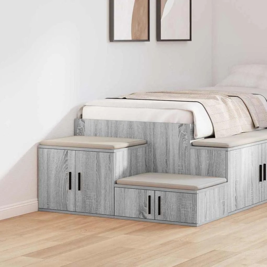 Armário de Armazenamento vidaXL Cinza Sonoma 118x41x40 cm Madeira de E