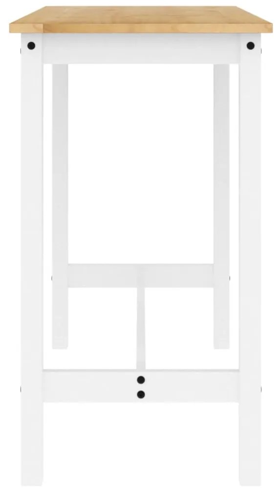 3 pcs conjunto de bar pinho maciço branco