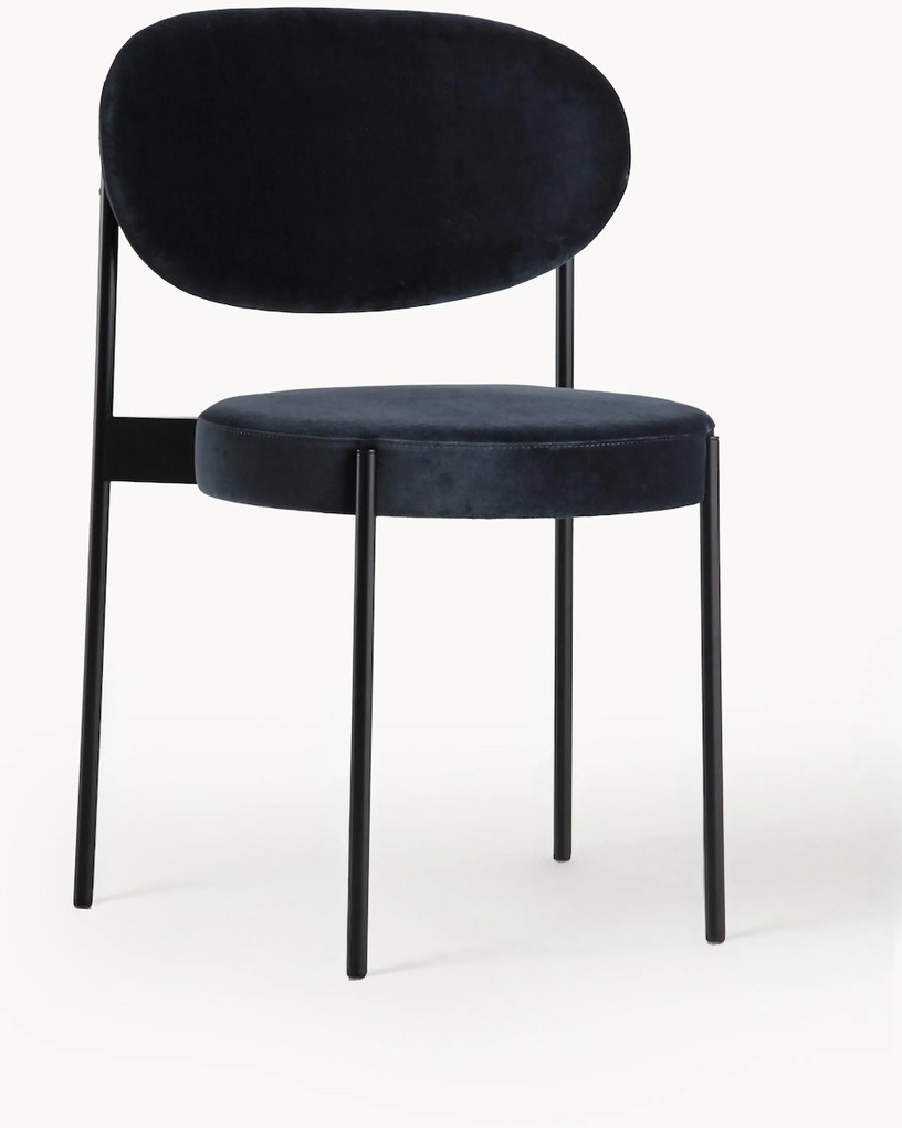 Cadeira estofada em veludo Series 430, Design Verner Panton