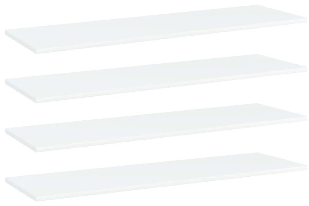 vidaXL Prateleiras p/ estante 4 pcs 100x30x1,5cm contraplacado branco