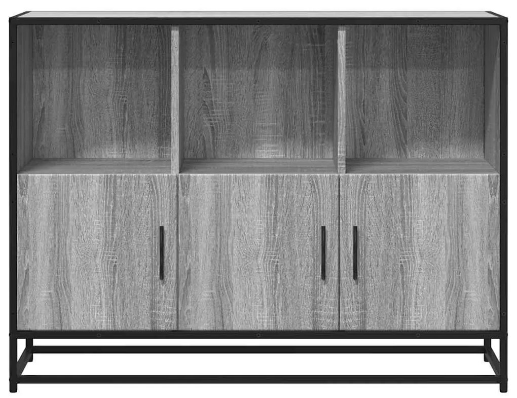Aparador 100x35x76 cm derivados de madeira cinzento sonoma
