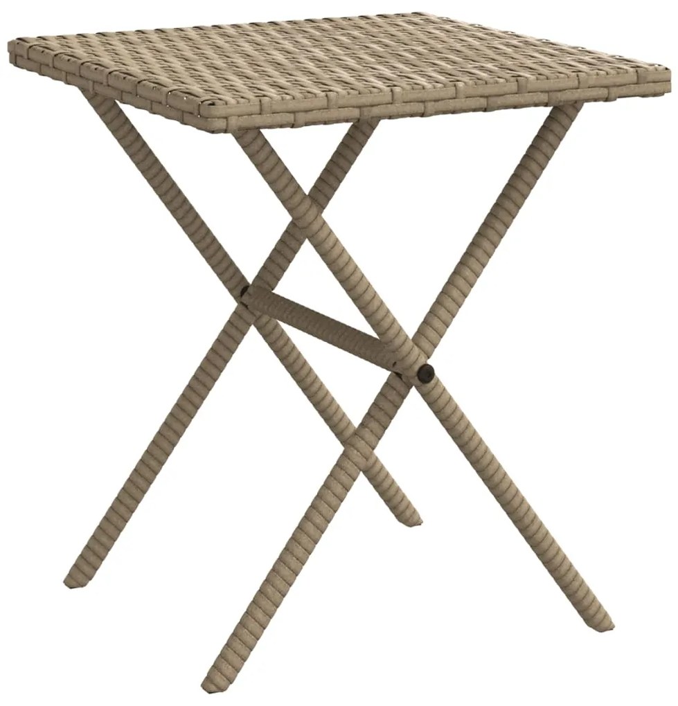 Espreguiçadeiras com mesa 2 pcs vime PE bege