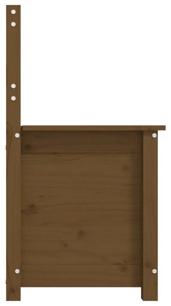 Banco 80x41x77 cm madeira de pinho maciça castanho-mel