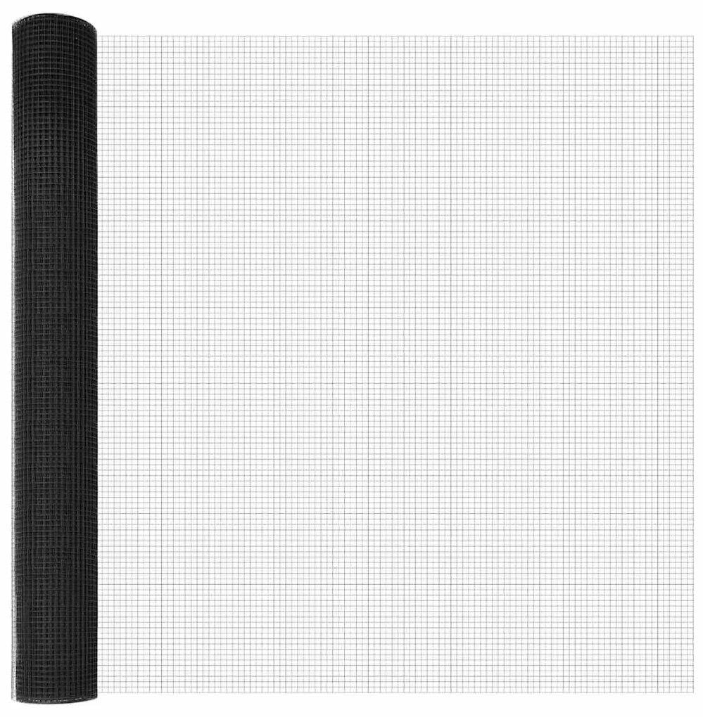 Conjunto de Postes de Cerca Conjunto de 2 Cinza Metal, Plástico
