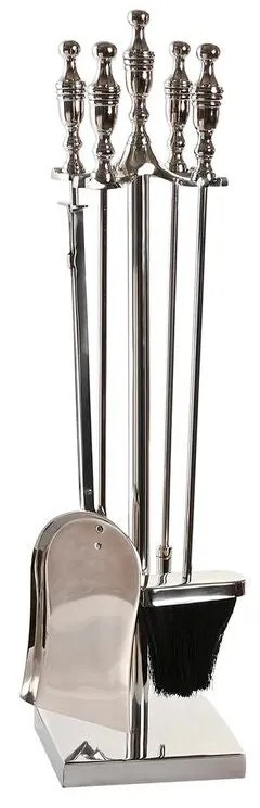 Utensílios para a Lareira DKD Home Decor Aço Alumínio (15 x 15 x 62 cm)