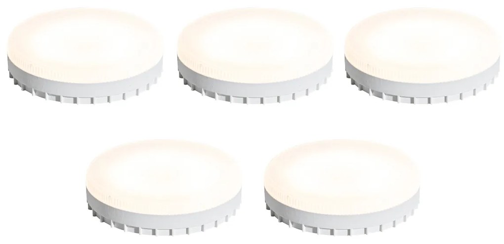 Conjunto de 5 Lâmpadas LED GX53 Reguláveis em 3 Passos 9W 900 lm 3000K