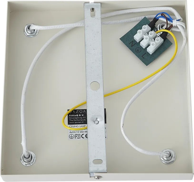 Foco de teto moderno bege 4 luzes ajustável - Jeana