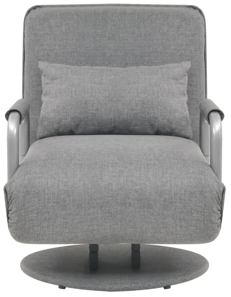Poltrona/Cama Giratória em Tecido - Cinzento-Claro - Design Moderno