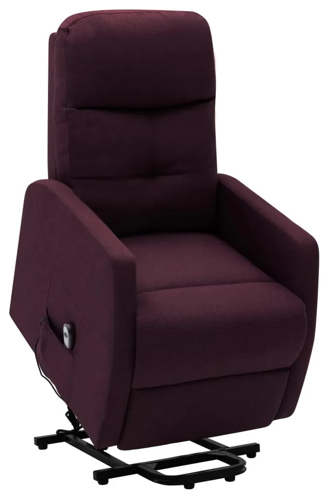 vidaXL Poltrona elevatória tecido roxo