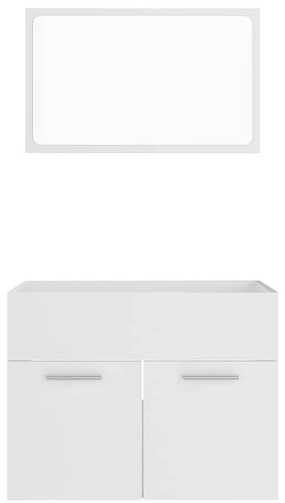 2 pcs conjunto móveis casa de banho derivados de madeira branco