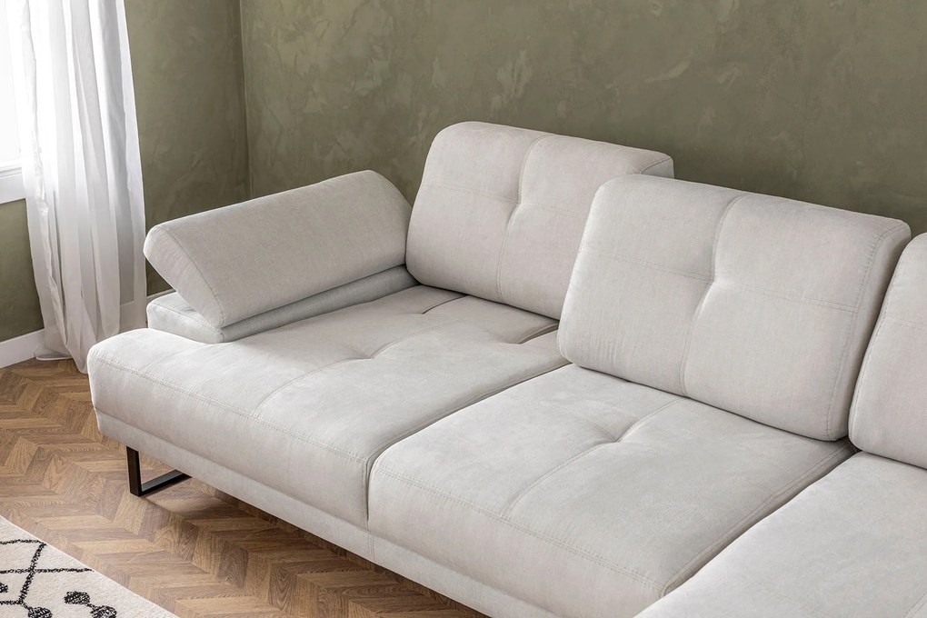 Sofá de Canto Mustang – Bege – 274 x 174 cm