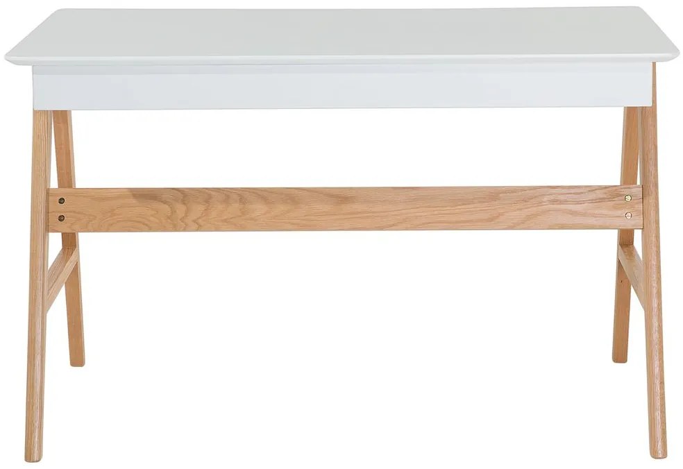 Secretária branca com 2 gavetas 120 x 70 cm SHESLAY Beliani