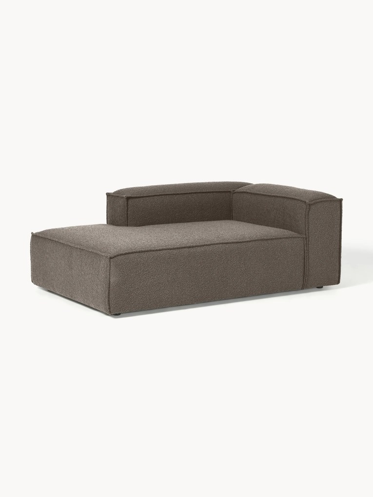 Módulo chaise longue de canto em bouclé Lennon