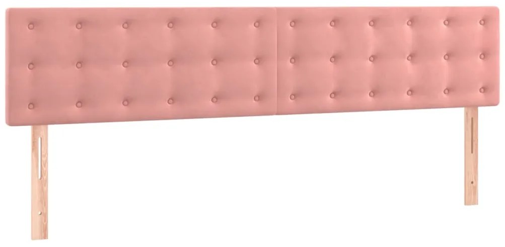 Cama com molas/colchão 160x200 cm veludo rosa