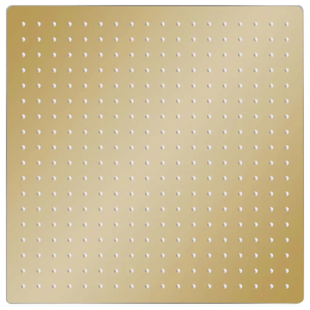 Cabeça de chuveiro quadrada 50x50 cm aço inoxidável dourado