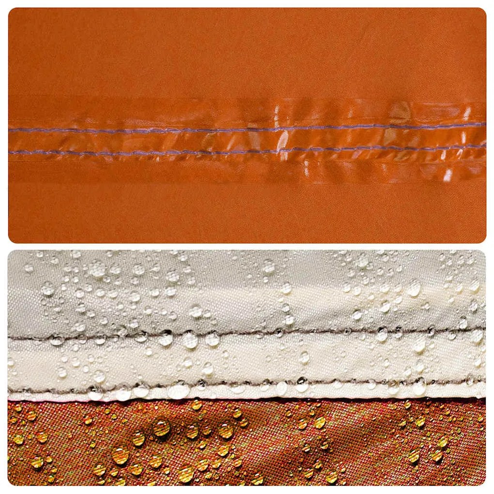 Corta-vento de campismo 366x152x152 cm impermeável laranja