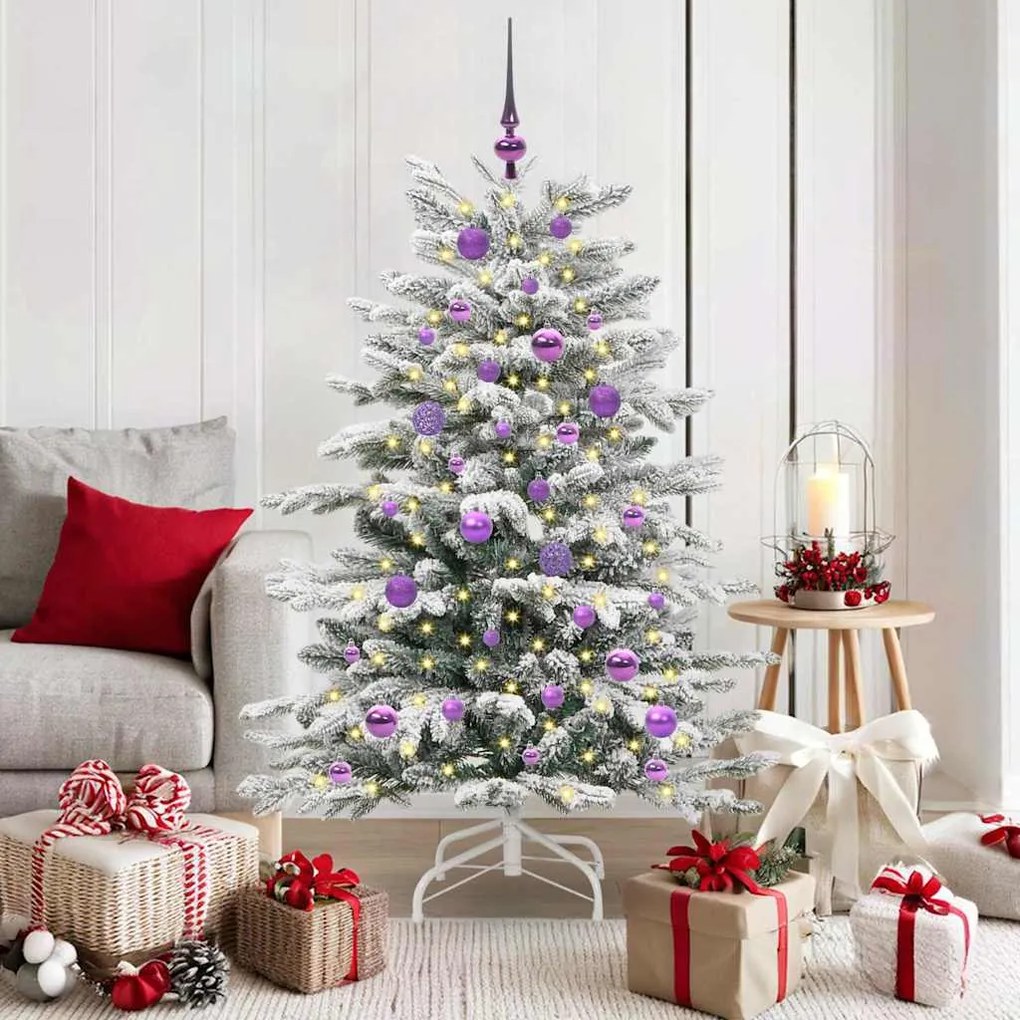 vidaXL Árvore de Natal Articulada Artificial Branco 150 cm PE e PVC