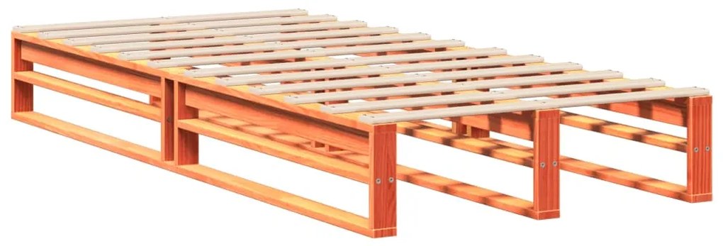 Cama sem colchão 90x190 cm madeira de pinho maciça castanho-mel