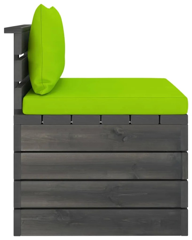 2 pcs conjunto lounge de paletes com almofadões pinho maciço