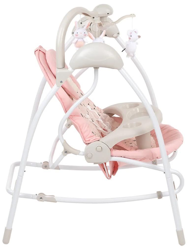 Cadeira baloiço para bebé eléctrico Mia Stella Rosa