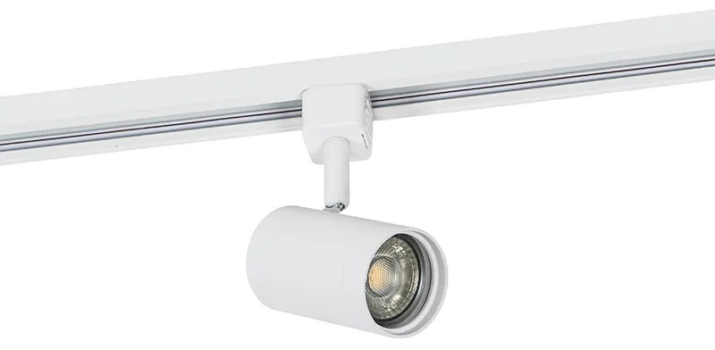 Sistema de calhas moderno monofásico com 3 focos brancos - Jeana Moderno