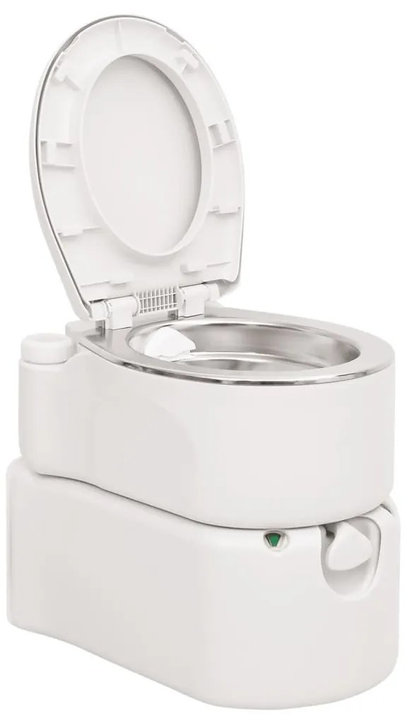 Sanita integrada p/ campismo 24+17 L PEAD e aço branco