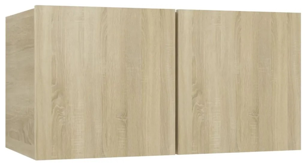 4pcs conjunto de móveis de TV derivados madeira carvalho sonoma