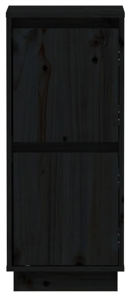 Aparadores 2 pcs 31,5x34x75 cm madeira de pinho maciça preto