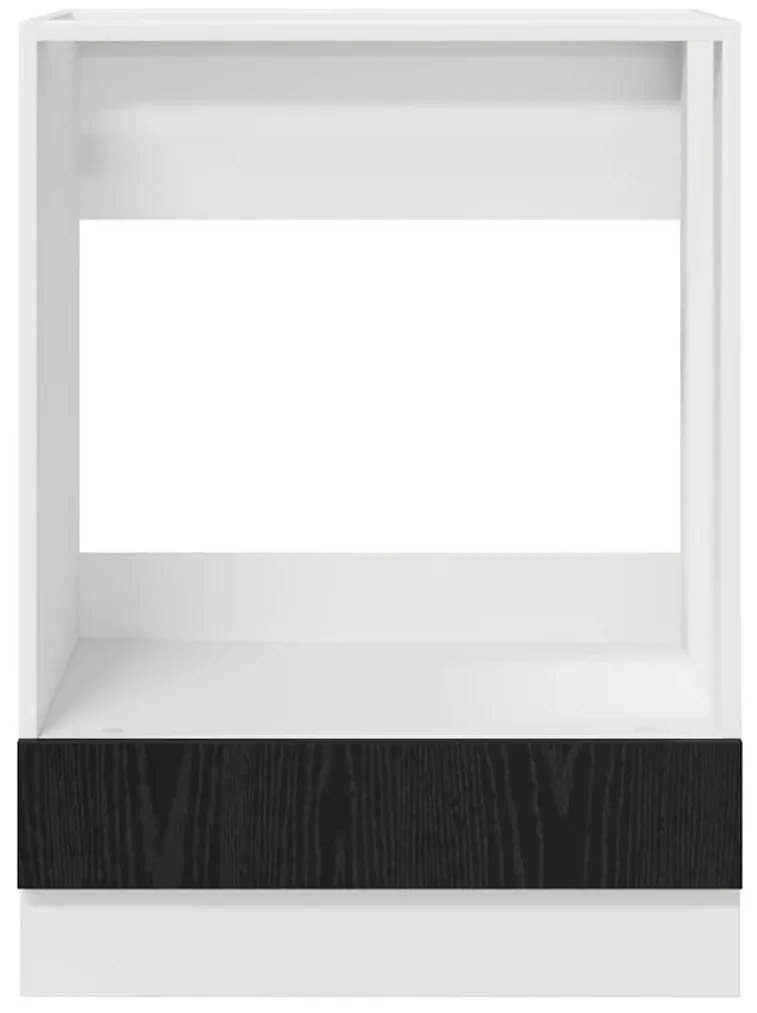 Armário de forno Carvalho preto 60 x 46 x 81.5 cm
