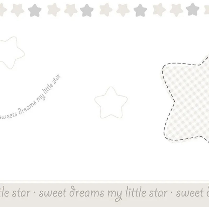Papel Infantil LULLABY 244-3 Cenefa Polaris beige gris