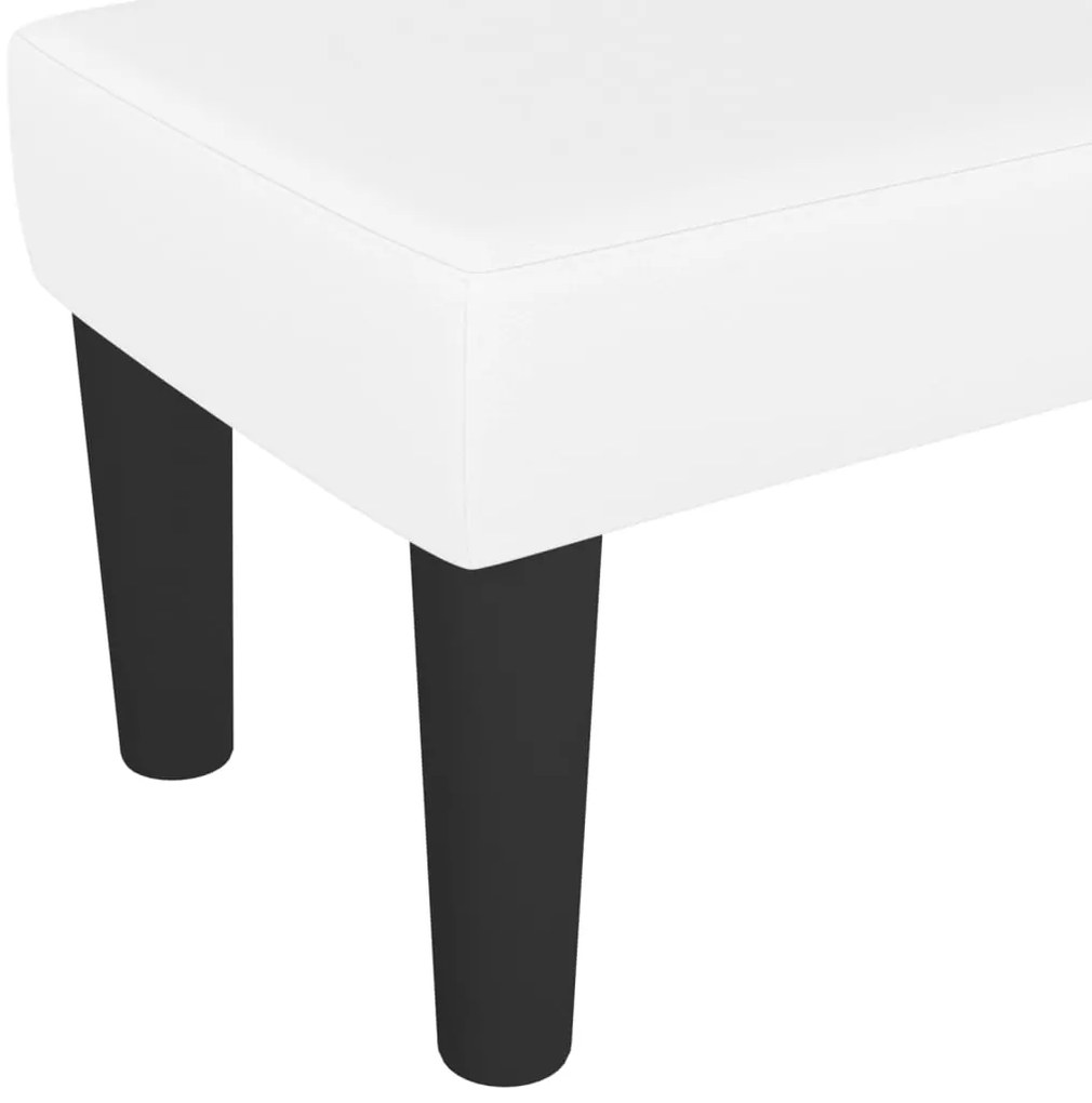 Banco 100x30x30 cm couro artificial branco