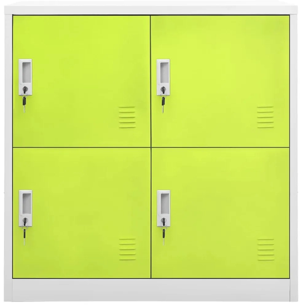 Cacifos 2 pcs 90x45x92,5 cm aço cinzento-claro e verde