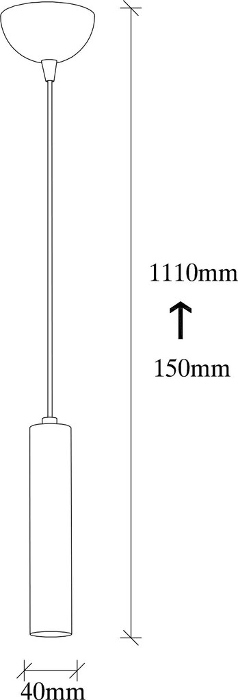 Chandelier Tempo – Preto – 4 x 4 cm