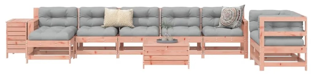 vidaXL 10 pcs conjunto sofás jardim madeira abeto-de-douglas