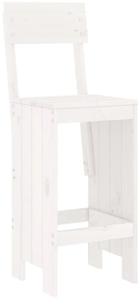 9 pcs conjunto de bar para jardim pinho maciço branco