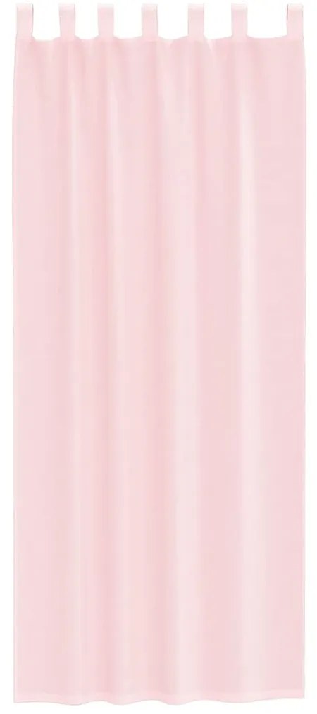 Cortinas de voile com laços 2 pcs rosa-claro 140x260 cm