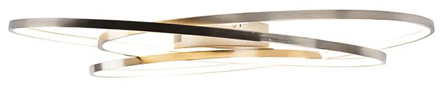 Candeeiro de teto em aço 80 cm com LED regulável em 3 etapas - Rowin Design