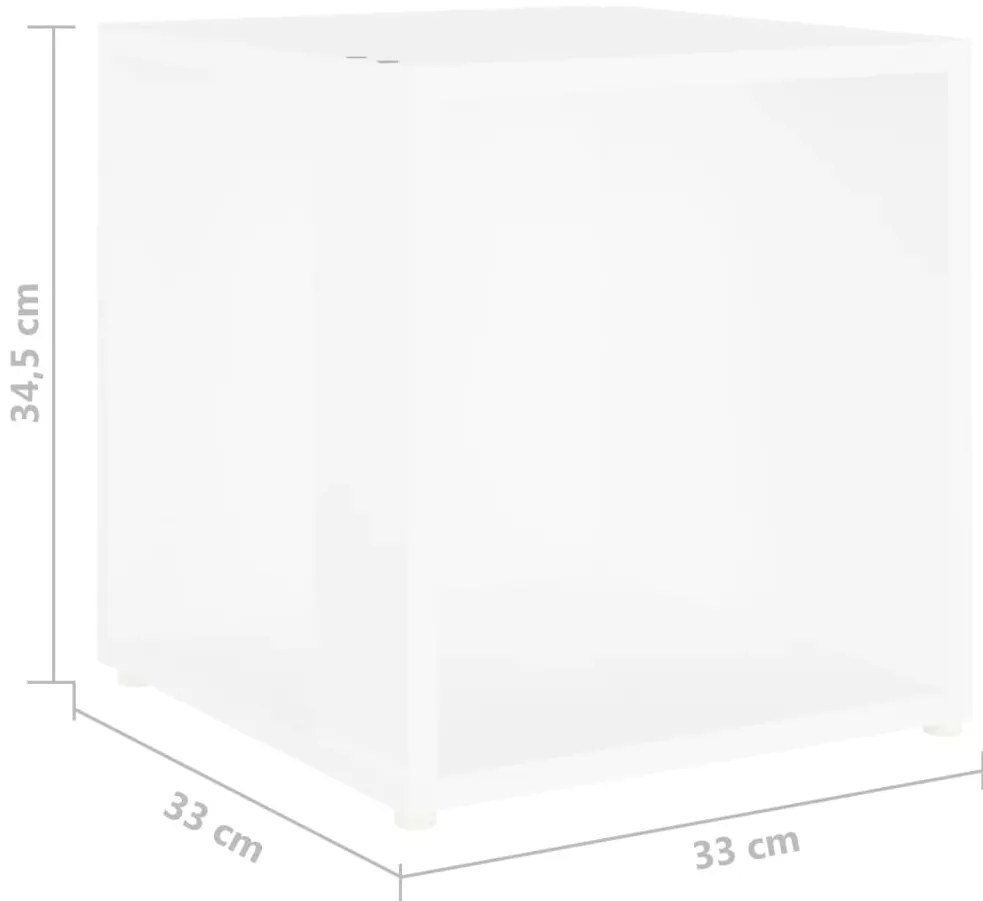 Mesa de apoio 33x33x34,5 cm derivados de madeira branco