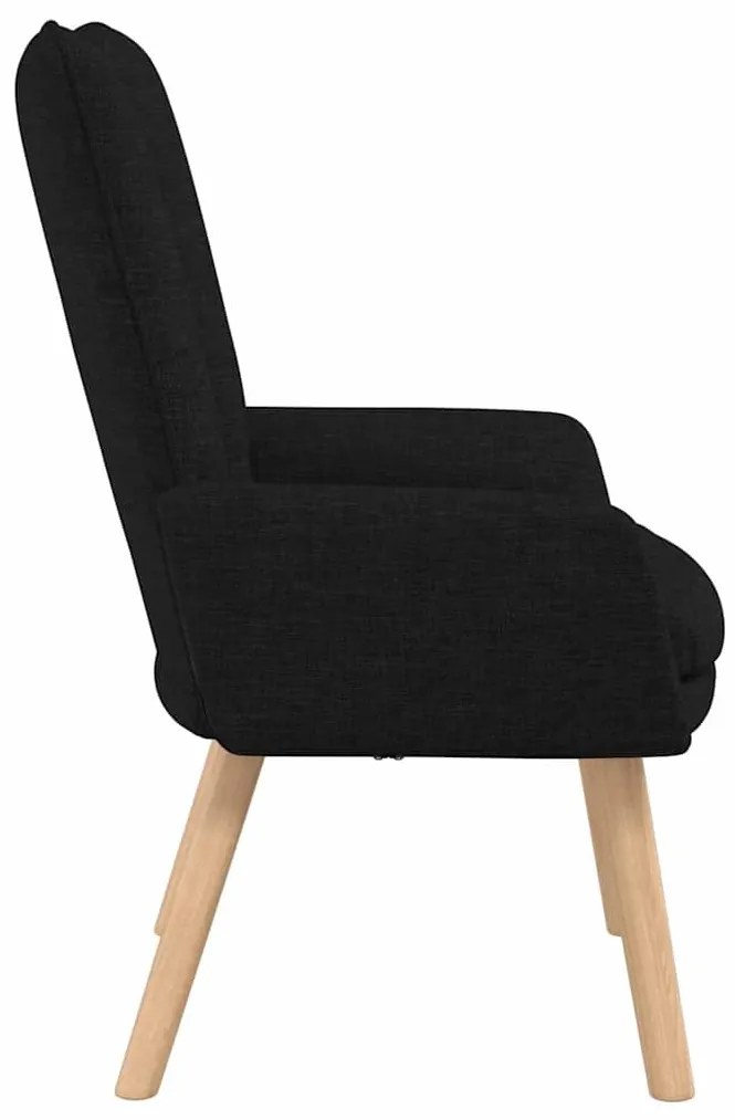 Cadeira Relaxante vidaXL Tecido Preto